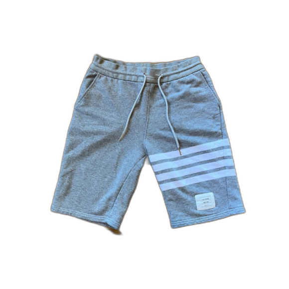Thom Browne New York Gray Stripe Casual Shorts  Mens Size 1 Small - Picture 1 of 9